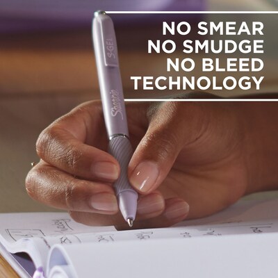 Sharpie S-Gel Retractable Gel Pen, Medium Point, 0.7mm, Black Ink, 12/Box (2234774)