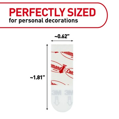 Command Small Poster Strips, White, 4 Strips/Pack, 100 Sets/Pack (17024CABPK)