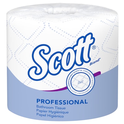 Scott Essential 2-Ply Standard Toilet Paper, White, 550 Sheets/Roll, 20 Rolls/Carton (13607)