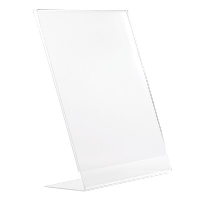 Excello Global Products L-Shape 8.5 x 11 Anti-Glare Sign Holder, Clear (SH-L8511