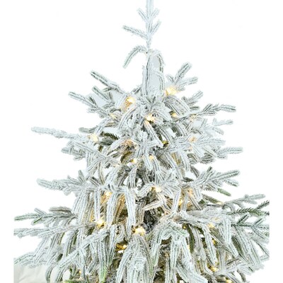 Fraser Hill Farm 4' Real Feel Pre-Lit Artificial Christmas Trees, 150Lights (FFRF048P-5MSN)