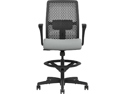 HON Ignition 2.0 ReActiv Back Vinyl Upholstered Task Chair with Lumbar Support, Black/Gray (HITSRA.S