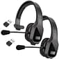 Delton 20X Professional Noise Canceling Bluetooth On Ear Computer Headset with Mic and USB Dongle, Black, 2/Pack