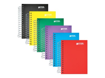 Better Office 1-Subject Notebooks, 4 x 5.5, College Ruled, 200 Sheets, 6/Pack (25906-6PK)