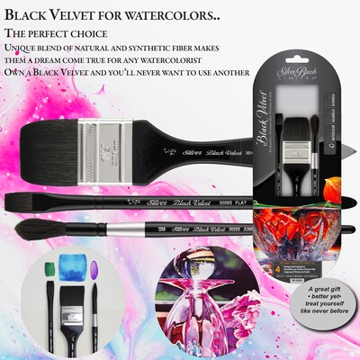 Silver Brush Black Velvet BEST Plein Air Brush Pack, 3/Pack (SLVWC3203S)