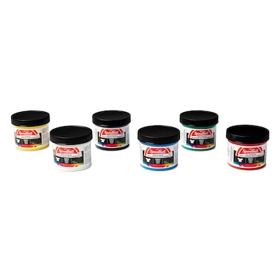 Speedball Fabric Screen Printing Starter Ink, Assorted Colors, 4 oz., 6/Set (SBA004504)