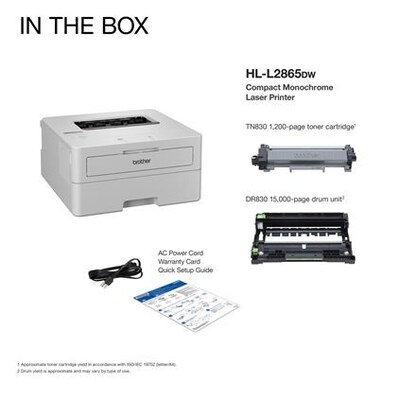Brother HL-L2865DW Wireless Black & White Print Only Laser Printer, Best for Home Office (HLL2865DW)