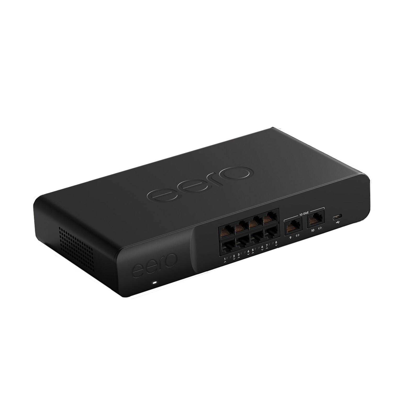 eero PoE Gateway, 10-Port Wired Network Router and PoE Switch with 140W USB-C Power Adapter, Black
