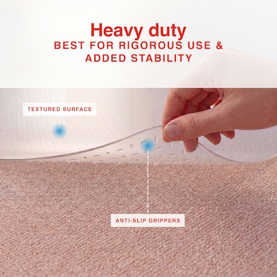 Quill Brand® BerberMat Chairmat, For Low Pile Carpets, Standard Lip, 36" x 48"