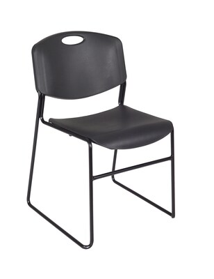 Regency 42" Laminate Square Table with 4 Chairs, Black (TB4242PL44BK)