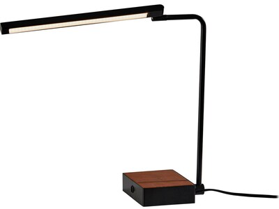 Adesso Sawyer LED Desk Lamp, 24.5, Black/Camel Brown (3039-01) | Quill