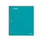 Staples Premium 1-Subject Notebook, 8" x 10.5", Wide Ruled, 100 Sheets, Teal (TR20961)