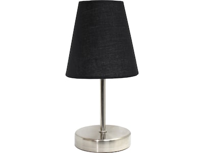 Creekwood Home Nauru Incandescent Table Lamp, Sand Nickel/Black (CWT-2007-BK)