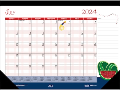 2024-2025 House of Doolittle Seasonal Holiday Depictions 22" x 17" Academic Monthly Desk Pad Calendar (1395-25)