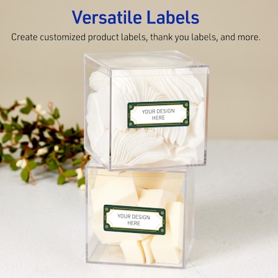 Avery Rectangle Multipurpose Labels, 1" x 2-5/8", White, 160/Pack (19479370386)