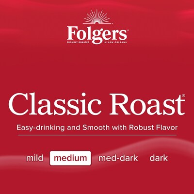 Folgers Classic Roast Ground Coffee, Medium Roast, 40.3 oz. (2550000529C/2550030420)