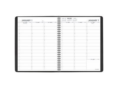 2024 AT-A-GLANCE 8.25" x 11" Weekly Appointment Book, Black (70-950-05-24)