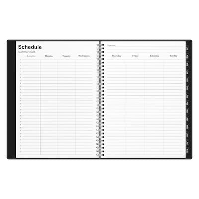 2026–2027 Staples 8" x 11" Academic Weekly and Monthly Appointment Book, Black (ST60363-27)