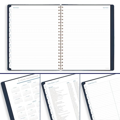2026-2027 AT-A-GLANCE Signature 8.5" x 11" Academic Weekly & Monthly Planner, Faux Leather Cover, Navy (YP905A-20-27)