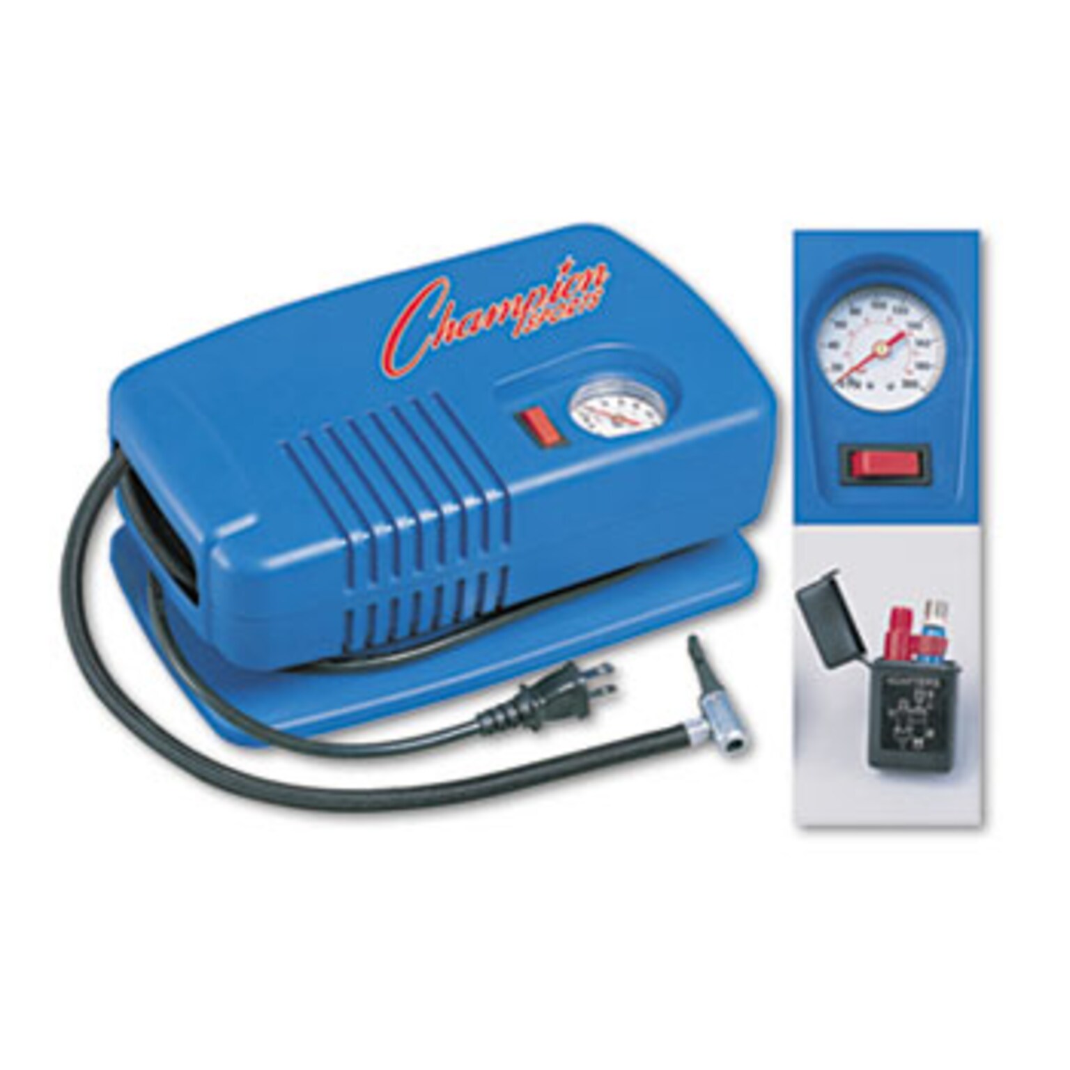 Champion Electric Inflating Pump W/Gauge, Hose & Needle, .25Hp Compressor