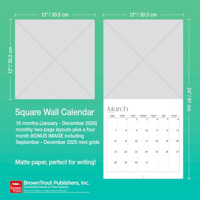 2026 BrownTrout The Very Busy Family Organizer 12" x 12" Monthly Wall Calendar (9798330705894)