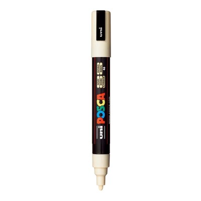 POSCA PC-5M Water Based Paint Marker, Medium Bullet Tip, Ivory, 3/Pack (UBCPC5MIVORY-3)