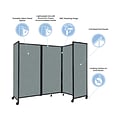 Versare The Room Divider 360 Freestanding Folding Portable Partition, 82H x 234W, Ocean Fabric (11