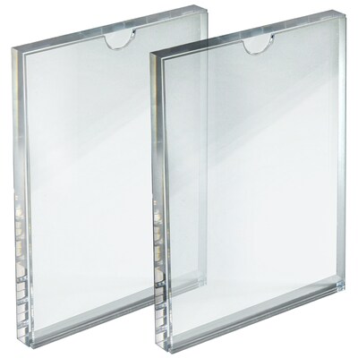 Azar Card Holder, Desktop/Countertop, Top Loading Acrylic, 2/Pack (104557-2PK)