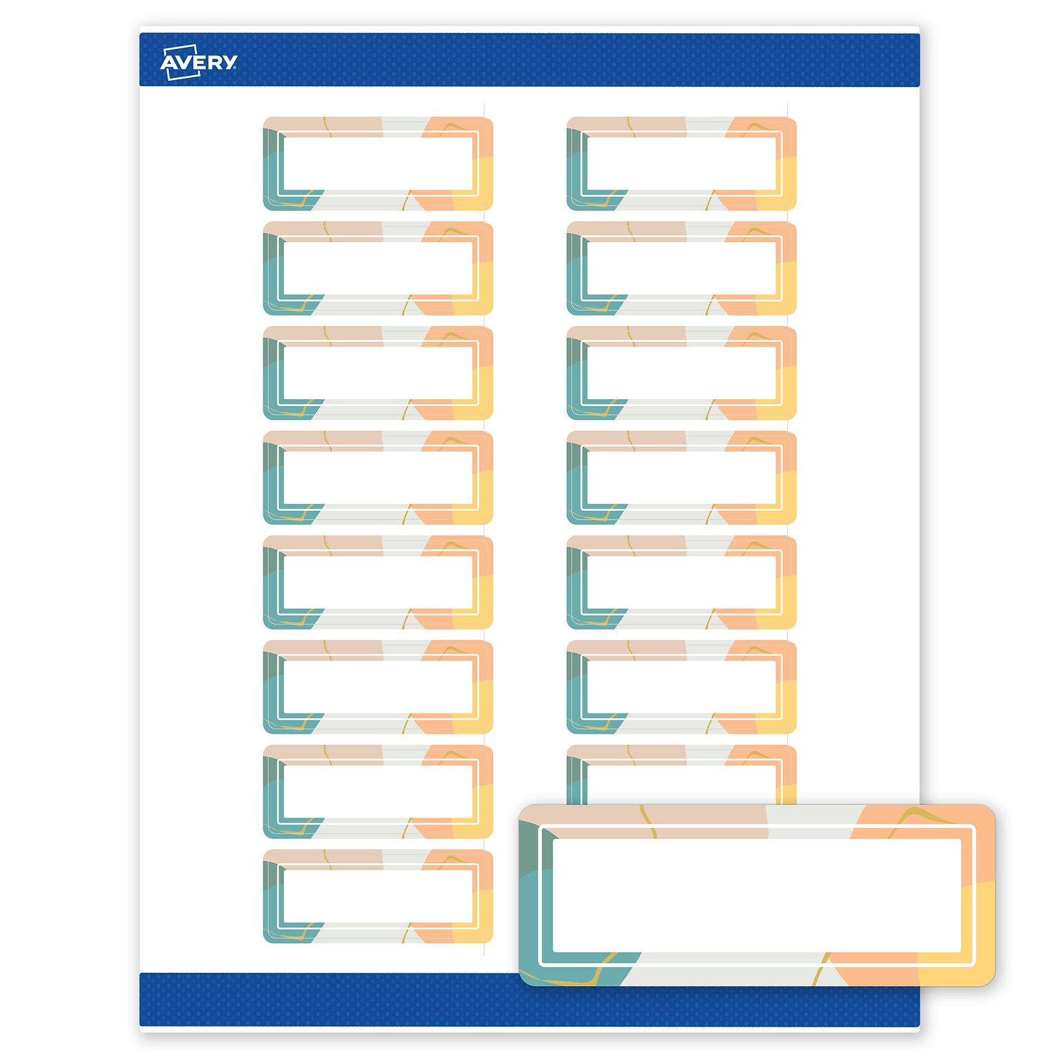 Avery Rectangle Laser/Inkjet Multipurpose Labels, 1 x 2-5/8, White, 160/Pack (19479371101)