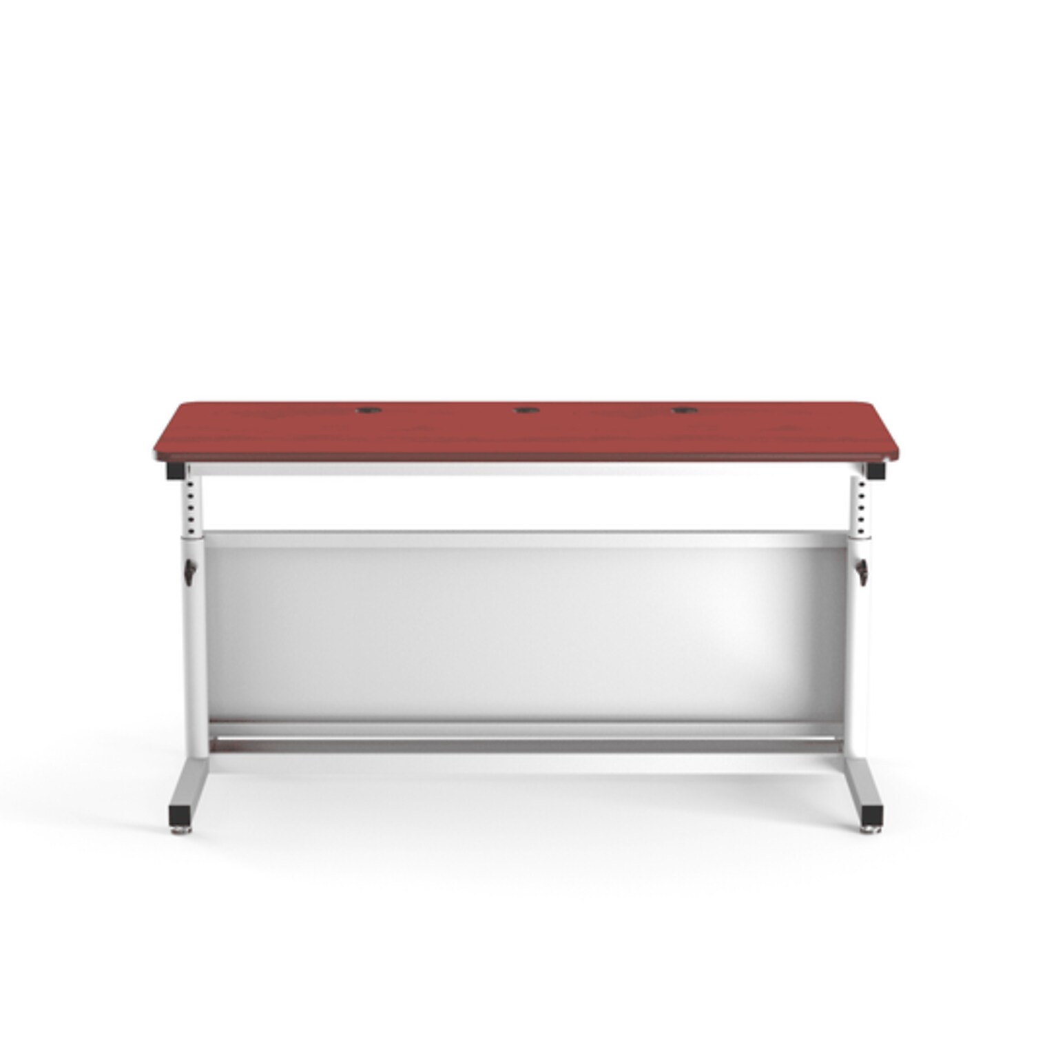 VersaDesk Deluxe 60W Manual Adjustable Standing Computer Table, Cherry/White (CTL6030-WC)