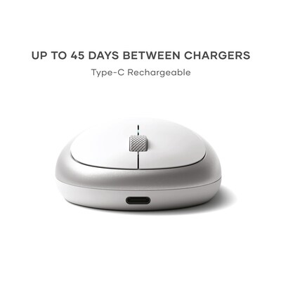 Satechi M1 Wireless Ambidextrous USB Mouse, Silver (ST-ABTCMS)