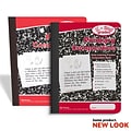 Staples® Composition Notebook, 7.5 x 9.75, Primary Ruled, 100 Sheets, Red/Black Marble (42079)