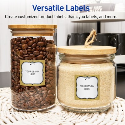 Avery Square Laser/Inkjet Multipurpose Labels, 3" x 3", White, 60/Pack (19479370965)