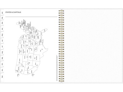 2025 Blue Sky Laurel 8.5" x 11" Weekly & Monthly Planner, Plastic Cover, Mint Green (135842-25)