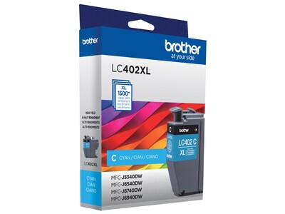 Brother LC402XL Cyan High Yield Ink Cartridge, Prints Up to 1,500 Pages (LC402XLCS)