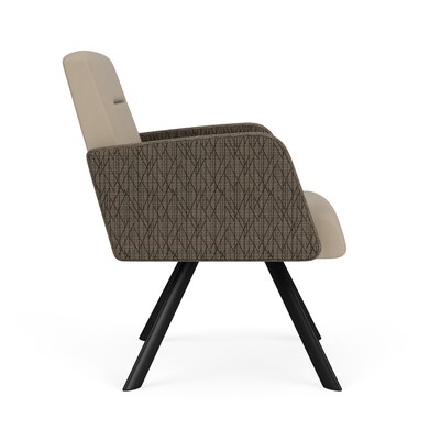Lesro Willow Vinyl Lounge Chair, Patriot Plus Concrete/Adler Peppercorn (WL1101.SBK-02PPCN.03PPCN.04ADPN)