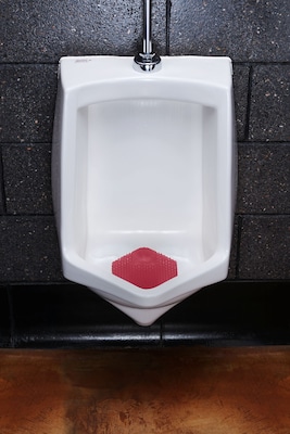 Fresh Products Wave 3D Anti-Splash Urinal Screen, Spiced Apple Scent, Red, 10/Box (FRS3WDS60SAP)