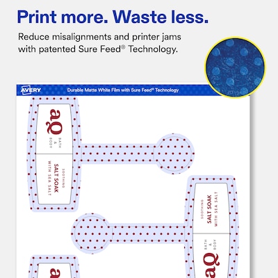 Avery Laser/Inkjet Multipurpose Labels, 5-7/8" x 4", White, 75 Labels/Pack (19479370769)