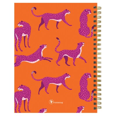 2026-2027 TF Publishing Spicy Cat 6.5" x 8" Academic & Calendar Weekly & Monthly Planner, Orange/Pink (AY27-9204)