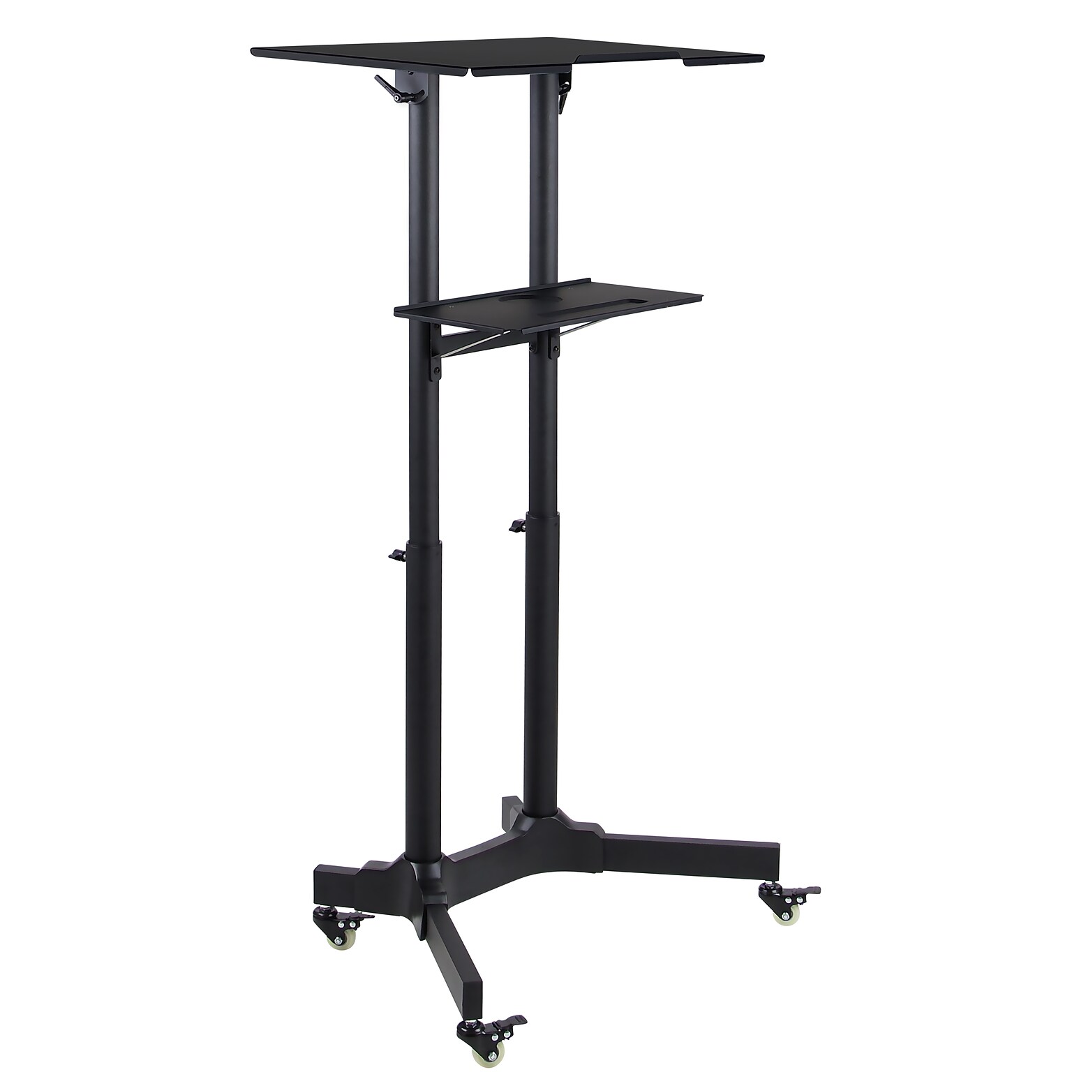 Mount-It! 24 W Portable Lectern Adjustable Aluminum Standing Podium, Black (MI-7971)