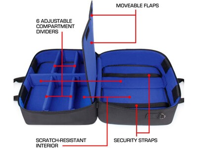 USA Gear S Series S23 Console Travel Bag for PlayStation 5, Black/Blue (GRSLS23110BLWS)