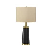 Monarch Specialties Inc. Incandescent Table Lamp, Black/Beige (I 9623)