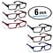 Boost Eyewear Reading Glasses, +2.0 Rectangular Frames Assorted Colors (27200)