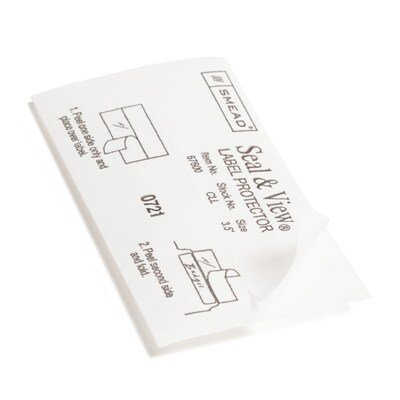 Smead Seal & View Label Protectors, 3-1/2 x 1-11/16, Clear, 100/Pack (67600)