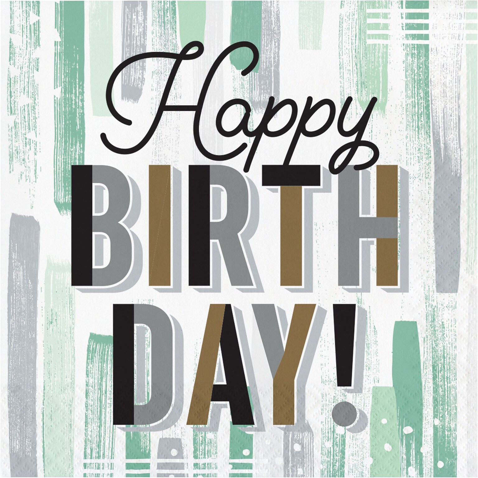 Creative Converting Minted Milestone Happy Birthday Paper Napkins, 192/Pack (372545)