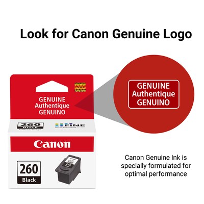 Canon PG-260 Black Standard Yield Ink Cartridge  (3707C001)