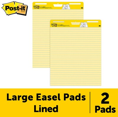 Pack-n-Tape  3M 559RP Post-it Easel Pad, 25 in x 30 in White
