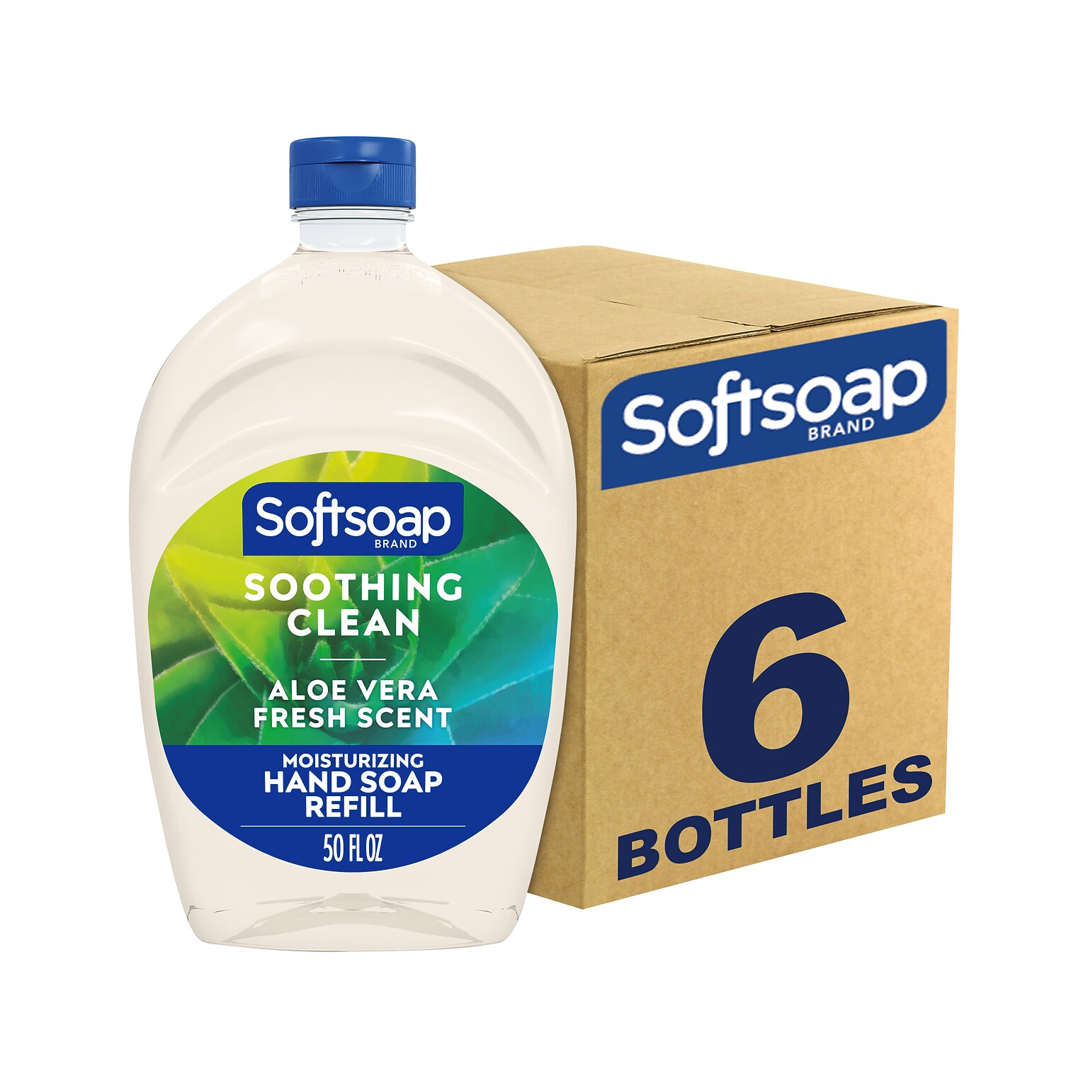 Softsoap Antibacterial Liquid Foaming Hand Soap Refill, Aloe Vera Scent, 50 Fl. Oz., 6/Carton (US05264ACT)