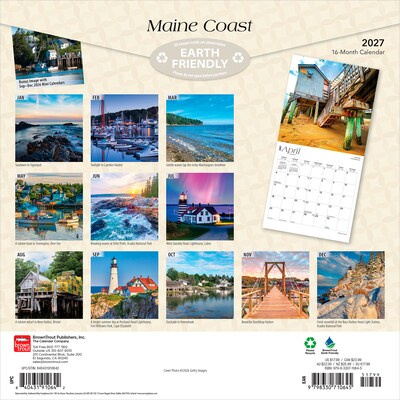 2027 BrownTrout Maine Coast 12 x 12 Monthly Wall Calendar (9798330710645)