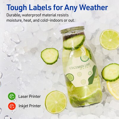 Avery Hexagon Laser Multipurpose Labels, 2-1/2" x 2-57/64", White, 150/Pack (19479399169)